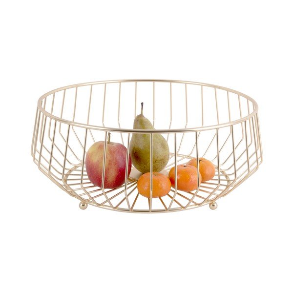 Kovový košík na ovocie v zlatej farbe PT LIVING Linea, ø 34 cm-image-1