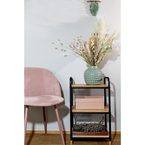 Kovový kúpeľňový regál v čierno-prírodnej farbe 42x69 cm Loft - Wenko-image-1