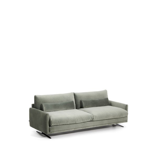 Zelená zamatová pohovka 240 cm Veliro – Kave Home-image-2