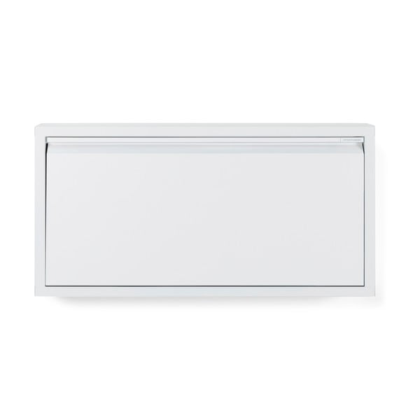 Biela kovová výklopná skrinka na topánky 75x37,5x12,5 cm Billy – Spinder Design-image-3