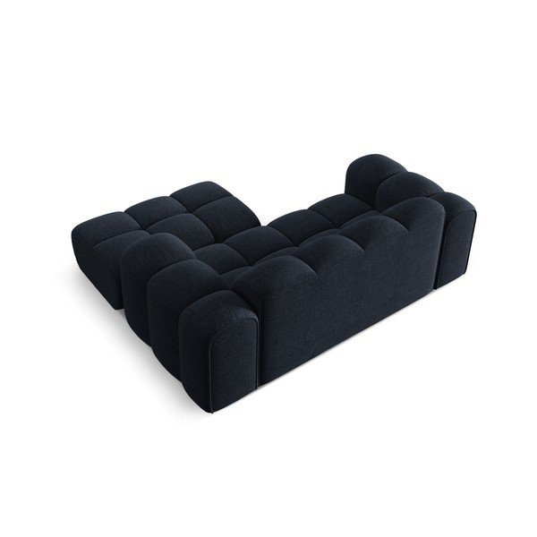 Tmavomodrá ženilková rohová pohovka (pravý roh/s leňoškou) Treno – Cosmopolitan Design-image-3