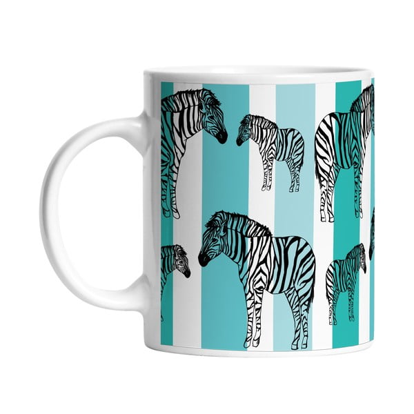 Keramický hrnček Striped Zebra, 330 ml