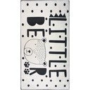 Čierno-biely prateľný detský koberec 100x160 cm Little Bear – Vitaus