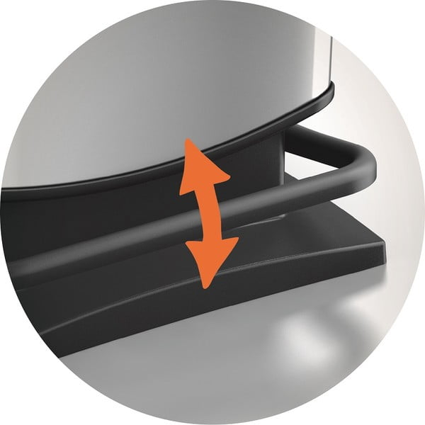 Sivý pedálový odpadkový kôš z recyklovaného plastu 40 l Paso - Rotho-image-4