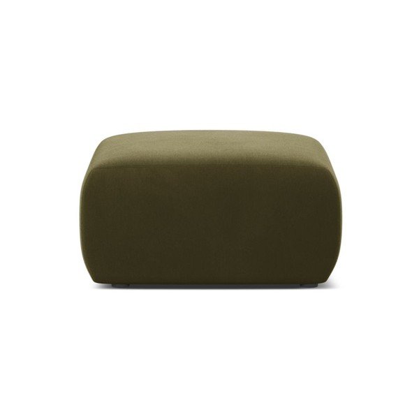 Khaki zamatový taburet Molino – Micadoni -image-1