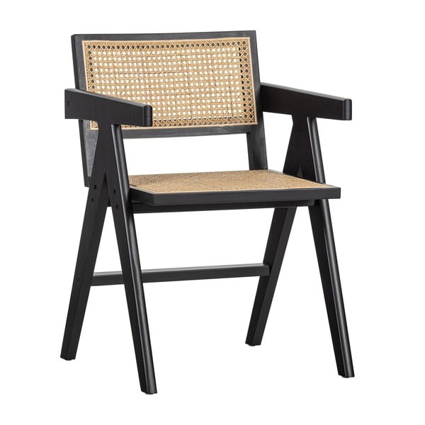 Čierna jedálenská stolička z borovicového dreva Gunn – WOOOD