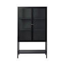 Čierna kovová vitrína 88x132 cm Carmel – Unique Furniture