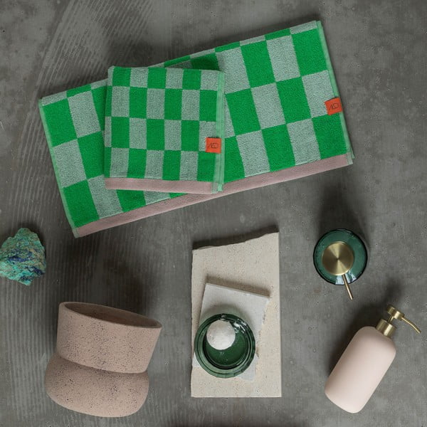 Zelené uteráky z bio bavlny v súprave 2 ks 40x55 cm Retro - Mette Ditmer Denmark-image-4