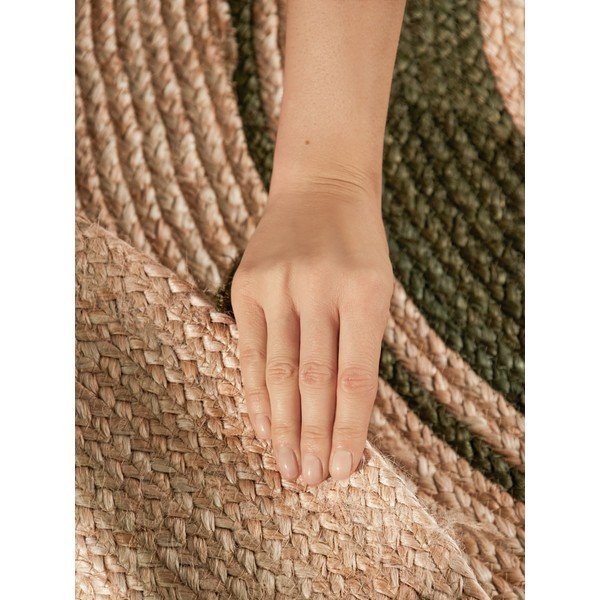 Obojstranný/ručne tkaný jutový okrúhly koberec v prírodnej farbe ø 150 cm Basil – Hanse Home-image-3