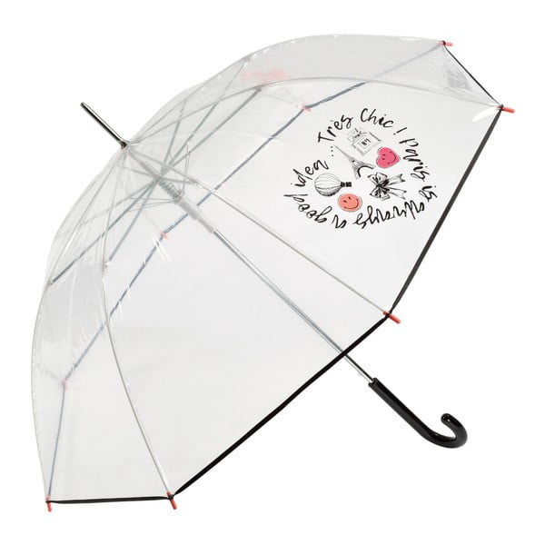 Transparentný dáždnik Smiley World Paris