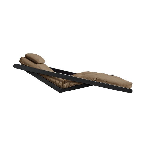 Rozkladacia leňoška s hnedým poťahom Karup Design Figo Black/Mocca-image-2