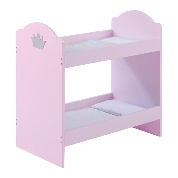 Ružová poschodová posteľ s prikrývkami pre bábiky Roba Dolls Princess Sophie