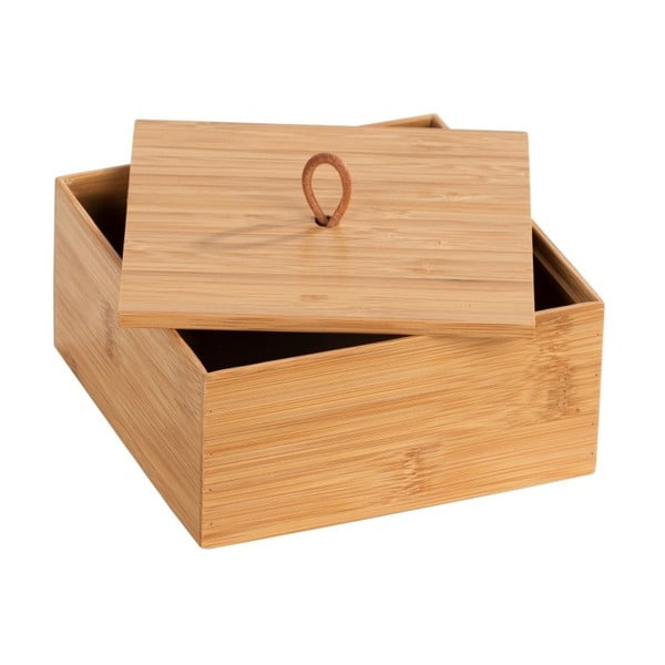 Bambusový box s vekom Wenko Terra, šírka 15 cm-image-2