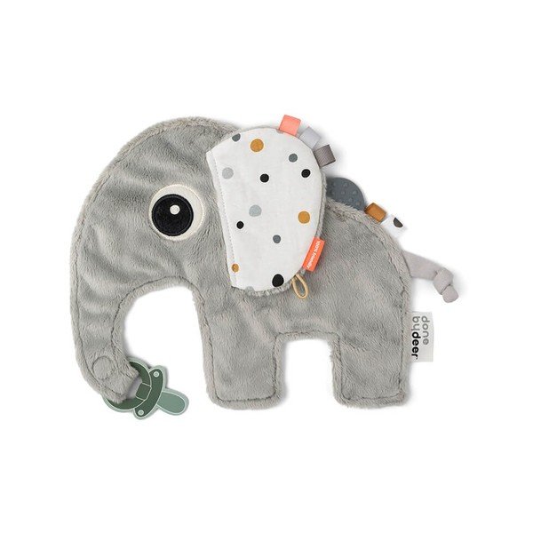 Sivá maznacia hračka s pútkom na cumlík Done by Deer Cozy Friend Elphee-image-1