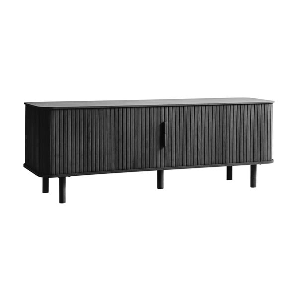 Čierny TV stolík v dekore duba 160x56 cm Cavo – Unique Furniture-image-4