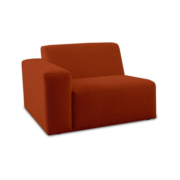 Modul pohovky z textílie buklé v tehlovej farbe (ľavý roh) Roxy – Scandic-image-1