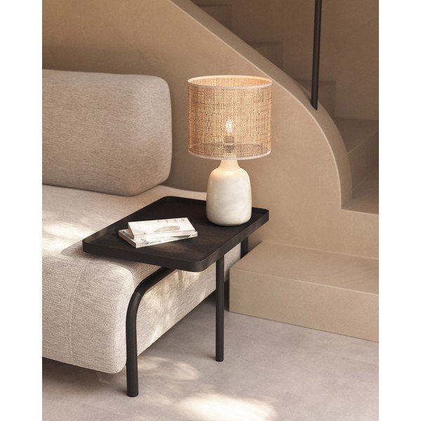 Krémová/v prírodnej farbe keramická stolová lampa (výška 46 cm) Erna – Kave Home-image-1