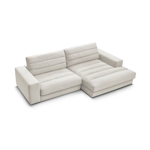 Béžová zamatová rohová pohovka (pravý roh/s leňoškou) Sierra – Bobochic Paris-image-4