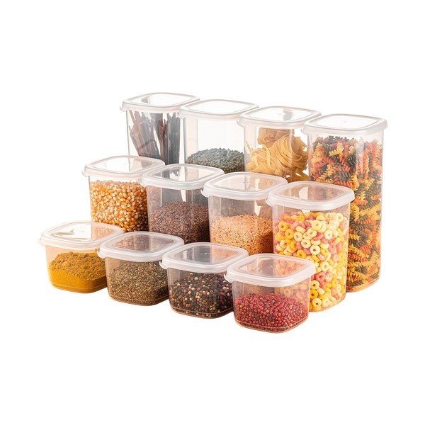 Plastové dózy v súprave 12 ks na potraviny Fresco – Hermia