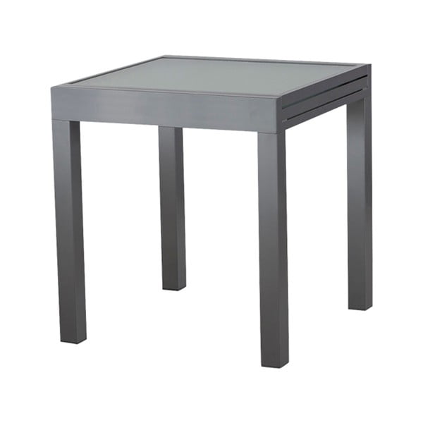 Sivý záhradný jedálenský rozkladací stôl Ezeis Vegetal, dĺžka 70/140 cm