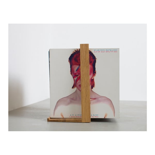 Stojan na gramofónové platne z dubového dreva das kleine b Vinyl, 26 × 35 cm-image-4