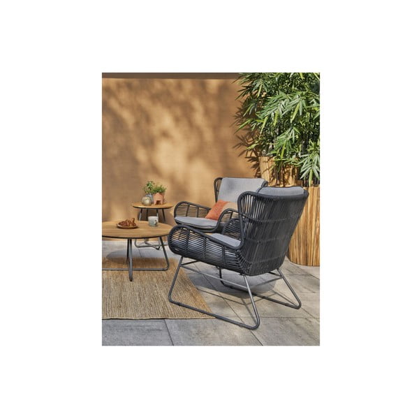 Čierne záhradné kreslo Exotan Grace-image-2