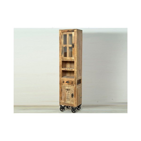 Vysoká kúpeľňová skriňa z mangového dreva SOB Rhein-image-1