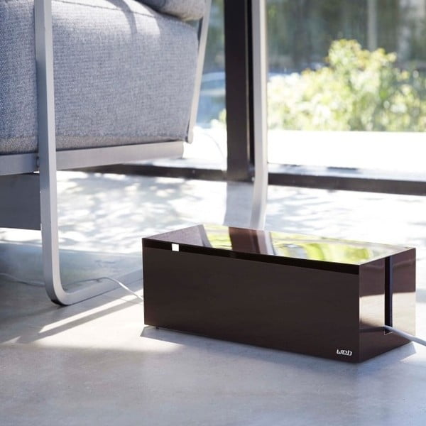 Čierno-hnedý box na nabíjačky YAMAZAKI Web Cable Box-image-4