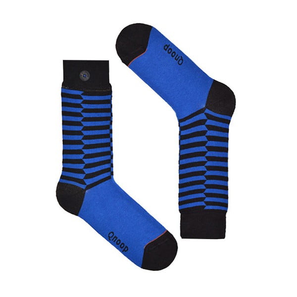 Ponožky Qnoop Linear Skewed Blue, veľ. 43-46