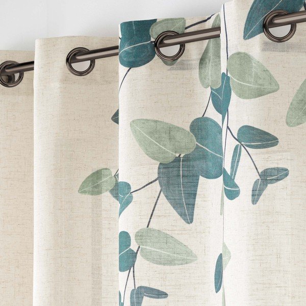 Zelený/béžový záves 140x260 cm Botanica – douceur d'intérieur-image-3