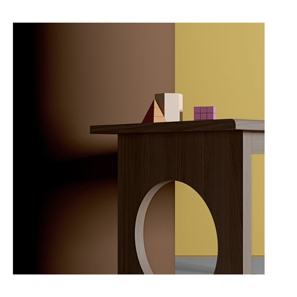 Hnedý písací stôl Woodman Bau-image-1