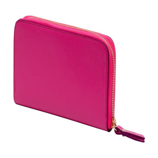 Ružová peňaženka z pravej kože Andrea Cardone Saffiano