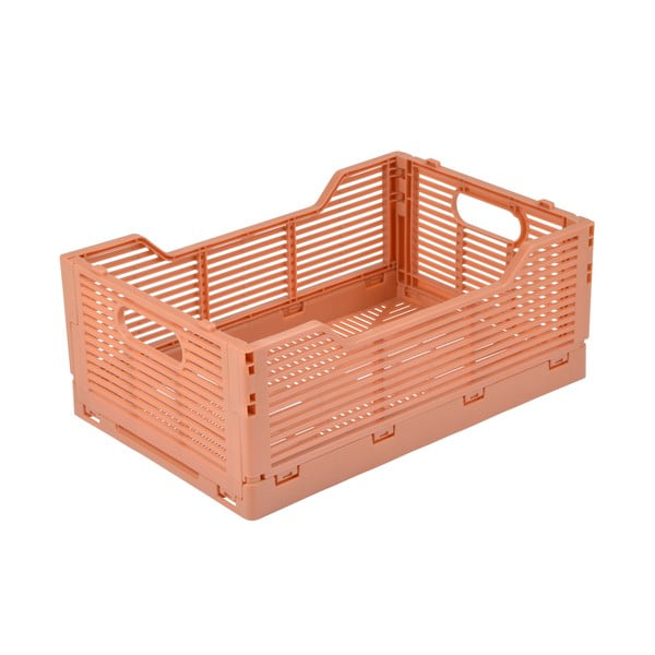 Plastový úložný box v lososovej farbe 30x20x11.5 cm – Homéa