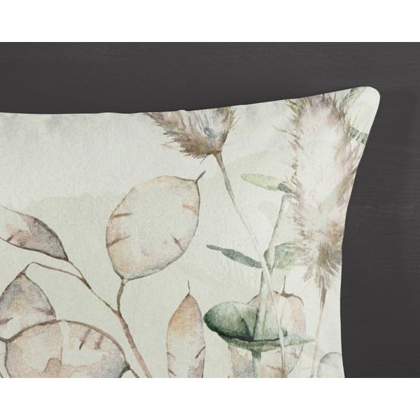 Zeleno-krémové predĺžené flanelové obliečky na jednolôžko 140x220 cm Marjan – Good Morning-image-2