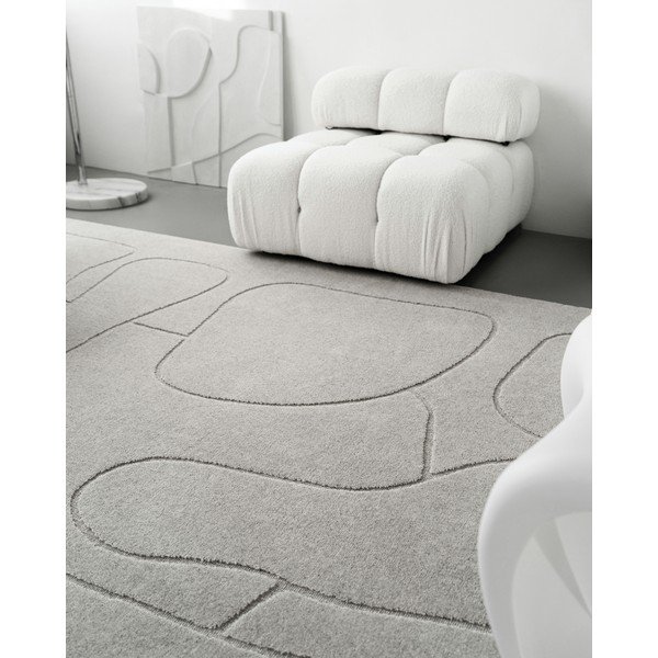 Svetlosivý vlnený koberec 160x230 cm Morphic – Agnella-image-3
