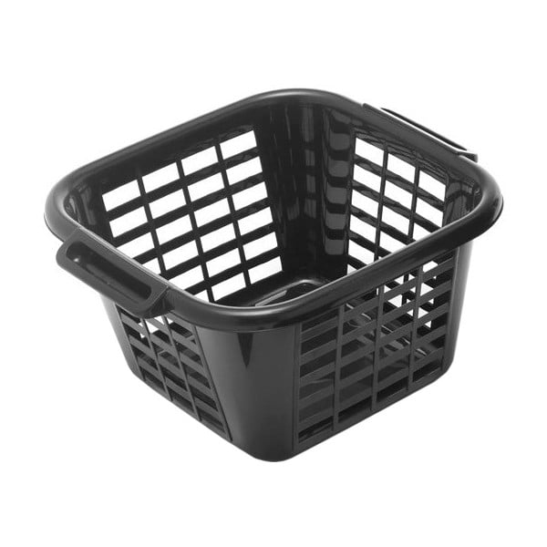 Čierny kôš na bielizeň Addis Square Laundry Basket, 24 l