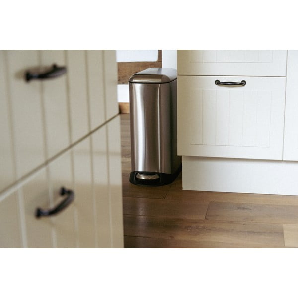 Pedálový odpadkový kôš z nehrdzavejúcej ocele v striebornej farbe 12 l Design – Wenko-image-1