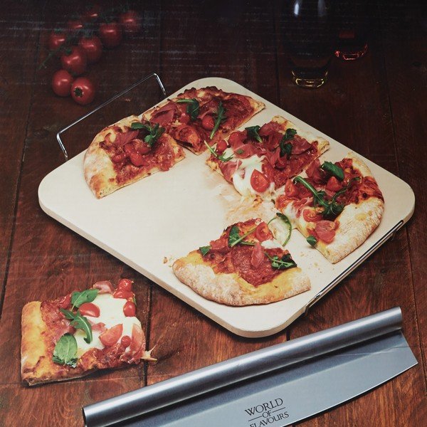 Tácka s krájačom na pizzu Kitchen Craft Italia, 37 x 30 cm-image-1