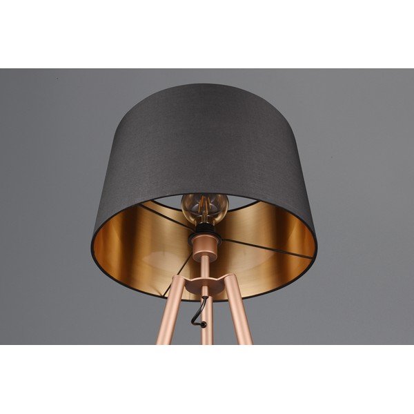 Hnedá stojacia lampa s poličkou (výška  152 cm) Colette – Reality-image-3