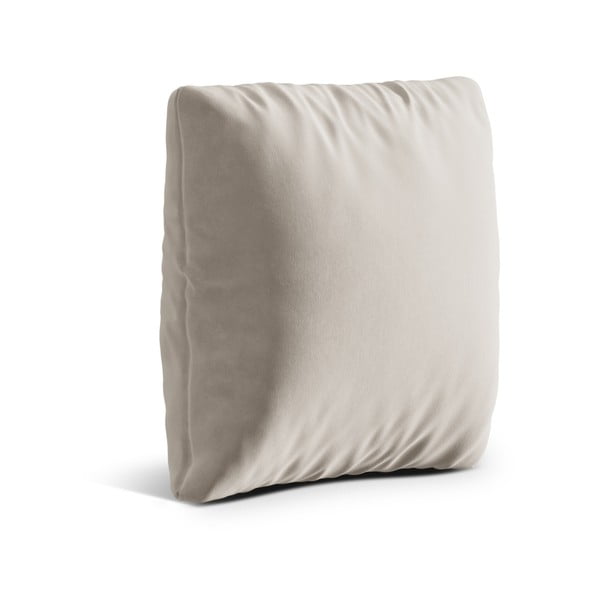 Béžový zamatový vankúš na gauč Kemi – Cosmopolitan Design-image-1