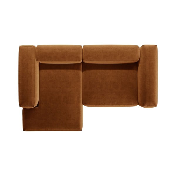 Rohová pohovka v tehlovej farbe (ľavý roh/s leňoškou) Bergamo – Cosmopolitan Design-image-3