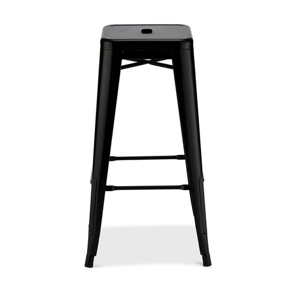 Čierne kovové barové stoličky v súprave 2 ks 76 cm Korona – Furnhouse-image-2