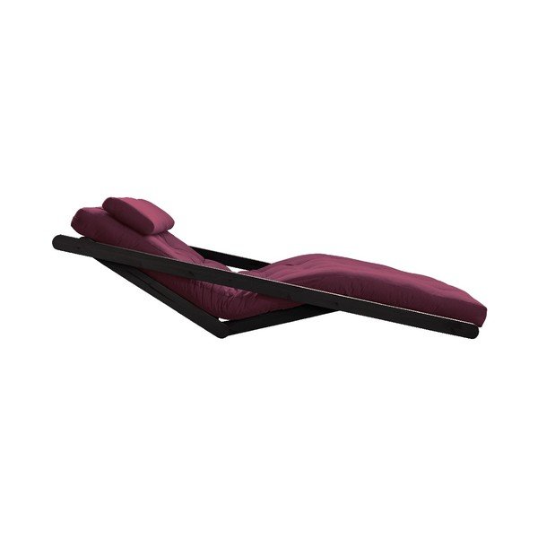 Rozkladacia pohovka s tmavočerveným poťahom Karup Design Figo Black/Bordeaux-image-3