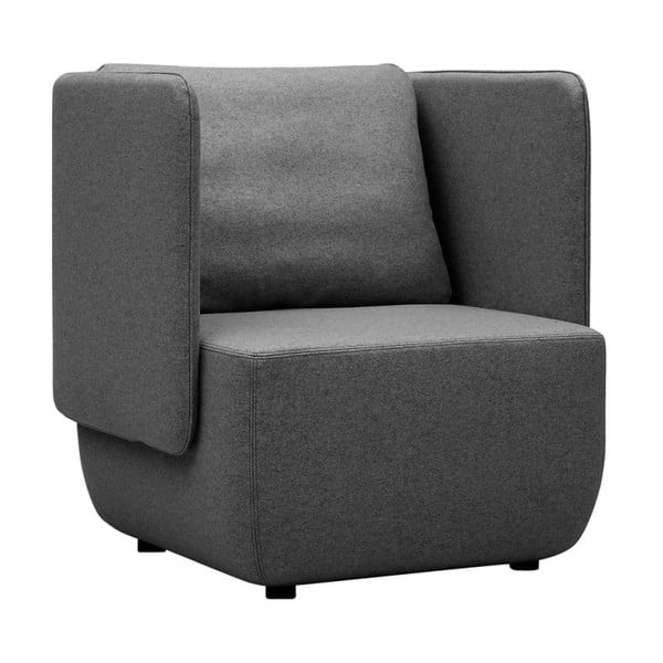 Antracitovosivé kreslo Softline Opera Low-image-2