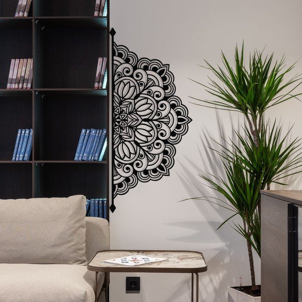 Kovová nástenná dekorácia 160x70 cm Mandala - Wallity-image-3