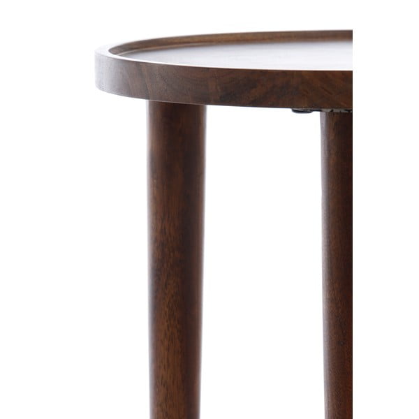Okrúhly odkladací stolík z masívu akácie ø 45 cm Qiano – Light & Living-image-4