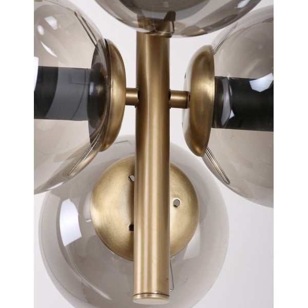 Sivé/v zlatej farbe závesné svietidlo so skleneným tienidlom ø 15 cm Forte – Squid Lighting-image-4