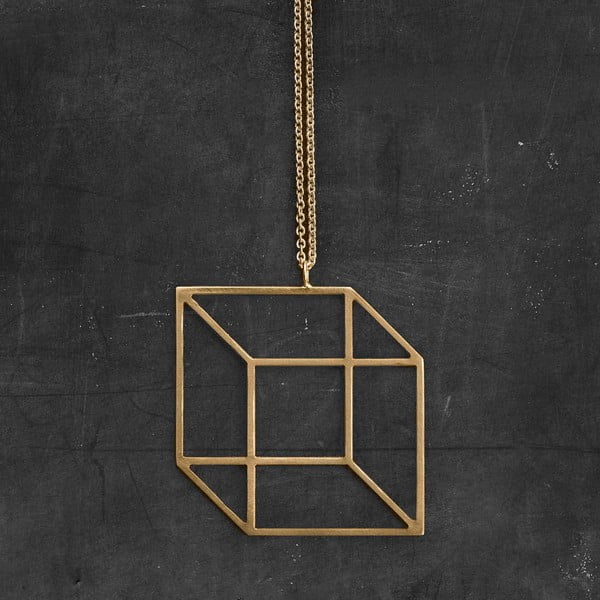 Náhrdelník Cube Gold z kolekcie Geometry