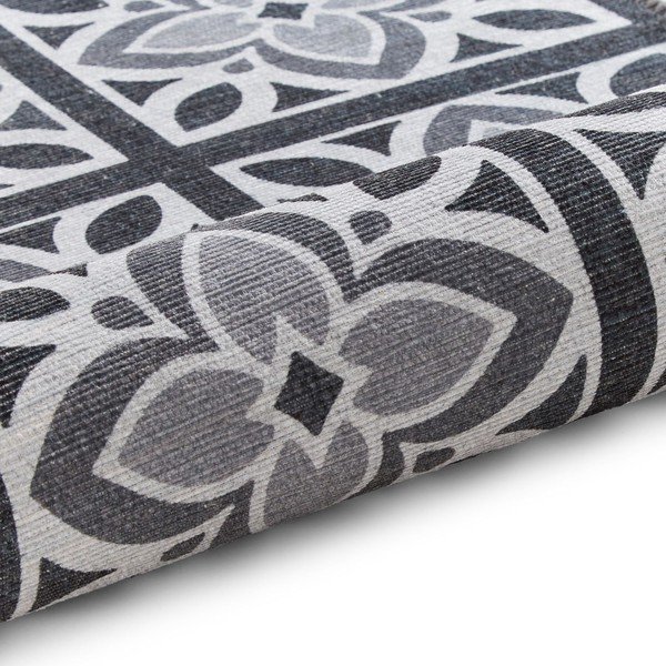 Tmavosivý prateľný behúň 76x230 cm Victoria Grey – Think Rugs-image-3