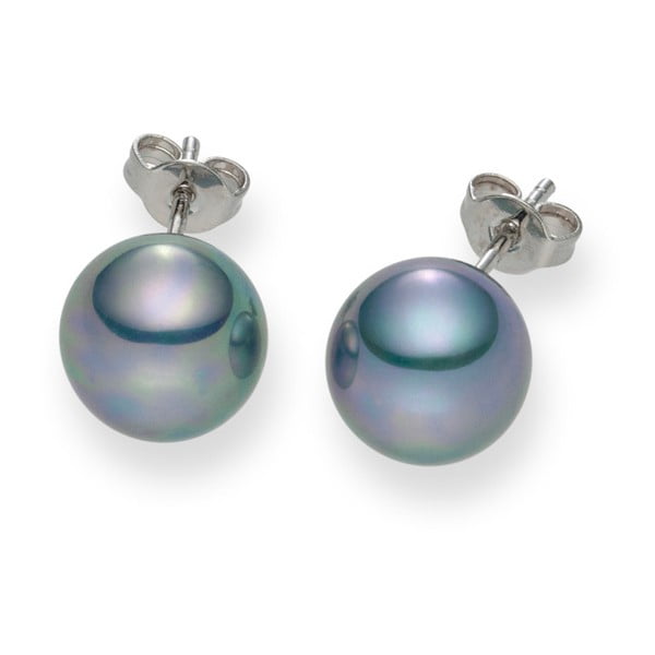 Svetlomodré perlové náušnice Pearls of London Mystic
